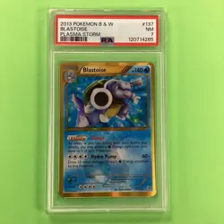 2013 Pokemon Black & White Blastoise Plasma Storm Holo PSA 7 - Image 1