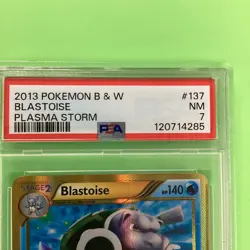 2013 Pokemon Black & White Blastoise Plasma Storm Holo PSA 7 - Image 2