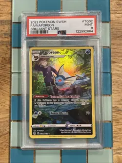 GRADED PSA 9 2022 Pokemon SWSH FA/Vaporeon Brilliant Stars #TG02 - Image 1