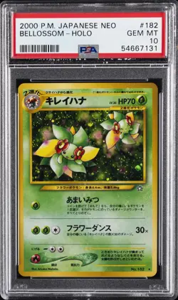 2000 POKEMON JPN NEO #182 BELLOSSOM-HOLO PSA 10 - Image 1
