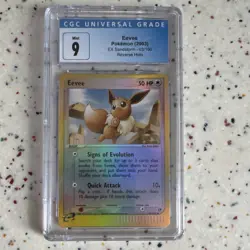 Pokemon Eevee EX Sandstorm 63/100 Reverse Holo CGC 9 English 2003 - Image 1