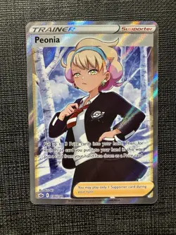 Pokemon TCG Peonia (Full Art) 196/198 SWSH06: Sword & Shield Chilling Reign NM - Image 1