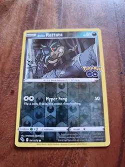 Pokemon Go Alolan Rattata 041/078 Reverse Holo Common - Image 1