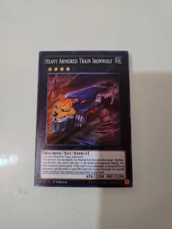 Yugioh - Heavy Armored Train Ironwolf RATE-EN050 1st Edition Super Rare NM - Image 1