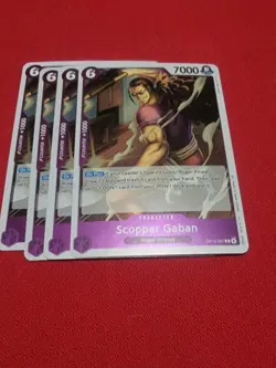 One Piece TCG Scopper Gaban OP13-067 R x4 Carrying On His Will Foil Playset - Image 1