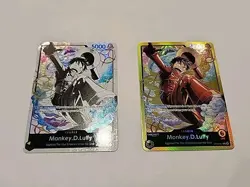 One Piece CCG Monkey.D.Luffy Alt-Art and Monkey.D.Luffy from ST29 - Image 1
