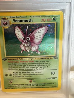 1999 Pokemon Jungle Venomoth Holo 1st Edition PSA 8 - Image 4