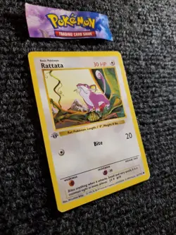 Rattata (Shadowless) - 61/102 Base Set - 1st Edition - Pokemon TCG LP-NM - Image 3