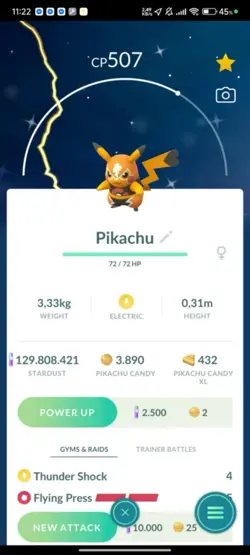 SuperRare ✨ Shiny Pikachu Libre Costume Pokemon Go ✨ - Image 1