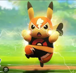 SuperRare ✨ Shiny Pikachu Libre Costume Pokemon Go ✨ - Image 3