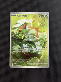 Caterpie 172/165 SV: Scarlet & Violet 151 Illustration Rare Pokemon TCG Card NM - Image 1