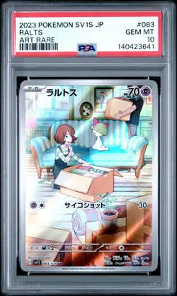 2023 POKEMON JAPANESE SV1S-SCARLET EX ART RARE #083 RALTS PSA 10 - Image 1