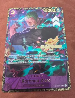 Zoro Top 16 Regional Championship 2025 One Piece OP09-076 Roronoa Zoro Card - Image 1
