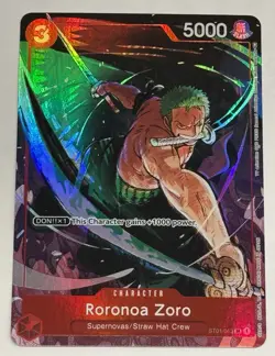 One Piece TCG Roronoa Zoro Gift Collection 2023 Alt Art ST01-013 Promo (2x) Card - Image 3