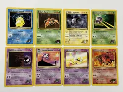Vintage Lot Of 8 Gym Pokemon Cards Sabirna’s Gastly Haunter Psyduck - Image 1