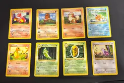 Vintage Base Set Pokemon Cards Shadowless 1st Edition Lot Of 8 Cards - Image 1