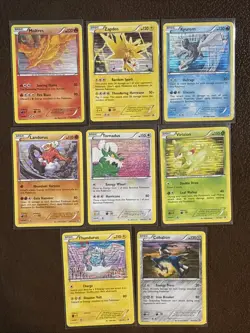 Vintage Pokemon Lot Of 8 Holo Rare Cards B&W LEGENDARY TREASURES LP-MP - Image 1
