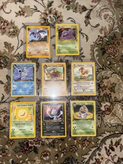 Vintage Lot Of 8 Pokemon Cards, Near Mint, 1995 Cards, PSA Gradeable, Rare Card - Image 1