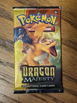 Pokemon TCG Dragon Majesty Booster Pack 10 Cards Sealed Charizard Art - Image 1