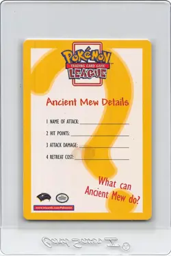 ANCIENT MEW DETAILS INSERT CARD - Pokemon Card - Promo - LP - Image 2