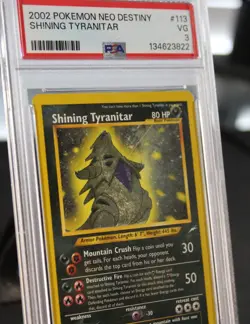 SHINING TYRANITAR PSA 3 2002 POKEMON NEO DESTINY #113 Very Good Status - Image 4