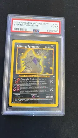 2002 POKEMON NEO DESTINY #113 SHINING TYRANITAR PSA 4 - Image 1