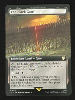 1x MTG The Black Gate (Extended Art) - Commander: The Lord of the Rings (LTC) - Image 1