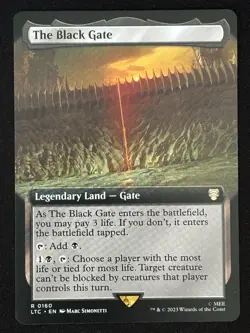 1x MTG The Black Gate (Extended Art) - Commander: The Lord of the Rings (LTC) - Image 3