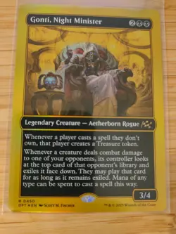 MTG Gonti, Night Minister (1st Place Foil) 0450 Aetherdrift M/NM Free UK P&P - Image 1