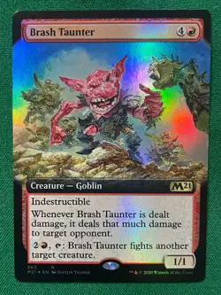 Brash Taunter (Extended Art) R Core Set 2021 363 NM (Foil) - Image 1