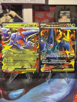 Pokemon 2025 Phantasmal Flames Mega Heracross EX 108/94 UR & 004/094 RR NM - Image 1