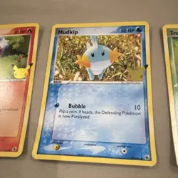 Pokemon TCG 3 Card Lot 25th Anniversary Torchic Mudkip Treecko Oversized Cards - Image 3