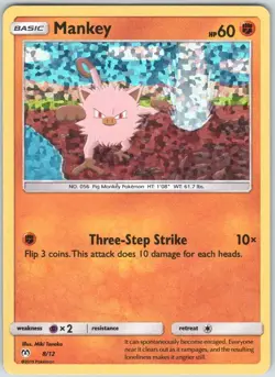Mankey 8/12 McDonald's Collection 2019 Pokemon NM - Image 1