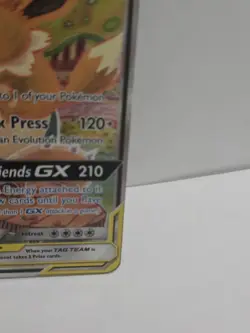 *RARE PROMO TAG TEAM FULL ART* Pokemon Eevee & Snorlax GX SM169 SM Basic Card LP - Image 4