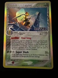 Beedrill Reverse Holo Stamped EX Delta Species 1/113 Pokemon TCG - NM - Image 1