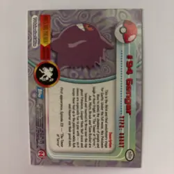 Pokemon Topps Chrome Gengar #94 Excellent Condition Non Foil TV Animation 2000 - Image 1