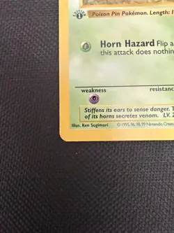 Pokemon Nidoran 55/102 1st Edition Shadowless Base Set Card Unplayed Near - Image 2