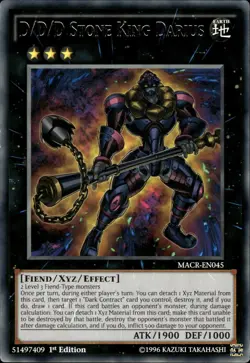 D/D/D Stone King Darius - Rare 1st Edition MACR-EN045 - LP - YuGiOh - Image 1