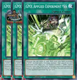 Yugioh! 3x GMX Applied Experiment #55 BPRO-EN096 Super Rare 1st Ed NM - Image 1