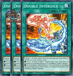 Yugioh! 3x Double Interlock BPRO-EN052 Common 1st Ed NM - Image 1