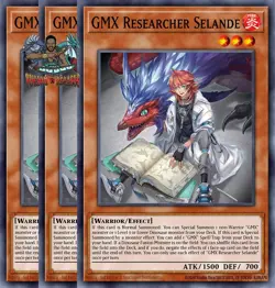 Yugioh! 3x GMX Researcher Selande BPRO-EN090 Super Rare 1st Ed NM - Image 1
