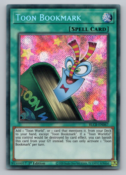 Toon Bookmark - BLCR-EN067 - Secret Rare - 1st Edition - Yugioh - Image 1