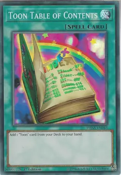 Toon Table of Contents - DASA-EN043 - Super Rare - 1st Edition Yugioh - Image 1