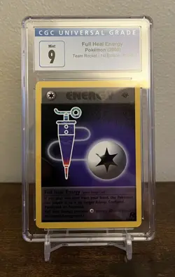2000 Pokemon Team Rocket 1st Edition Full Heal Energy 81/82 CGC 9 MINT - Image 1