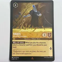 6/204 EN 1 FOIL ⭐ Hades - Lord of the Underworld | Disney Lorcana card (2023) - Image 1