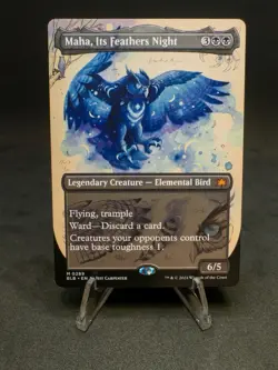 Maha, Its Feathers Night (Borderless) Bloomburrow Regular NM - Image 1