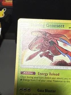 Pokemon Card Shining Genesect 9/73 Shining Legends Shiny Holo Rare Played - Image 3
