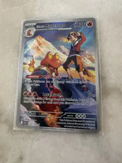 Pokemon TCG Ethan's Magcargo Holo 130 HP Stage 1 Fire Type ASC EN 222/217 Card - Image 1