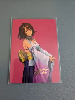 Magic The Gathering Yuna Final Fantasy Art Series 48/53 Gold Stamped Art Card - Image 1