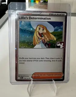 Lillie's Determination Holo Pokemon Prize Pack Series 8 Promo Pokemon Card NM/LP - Image 1
